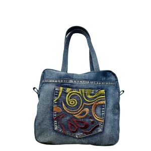 Recycled Denim Jeans Handbag